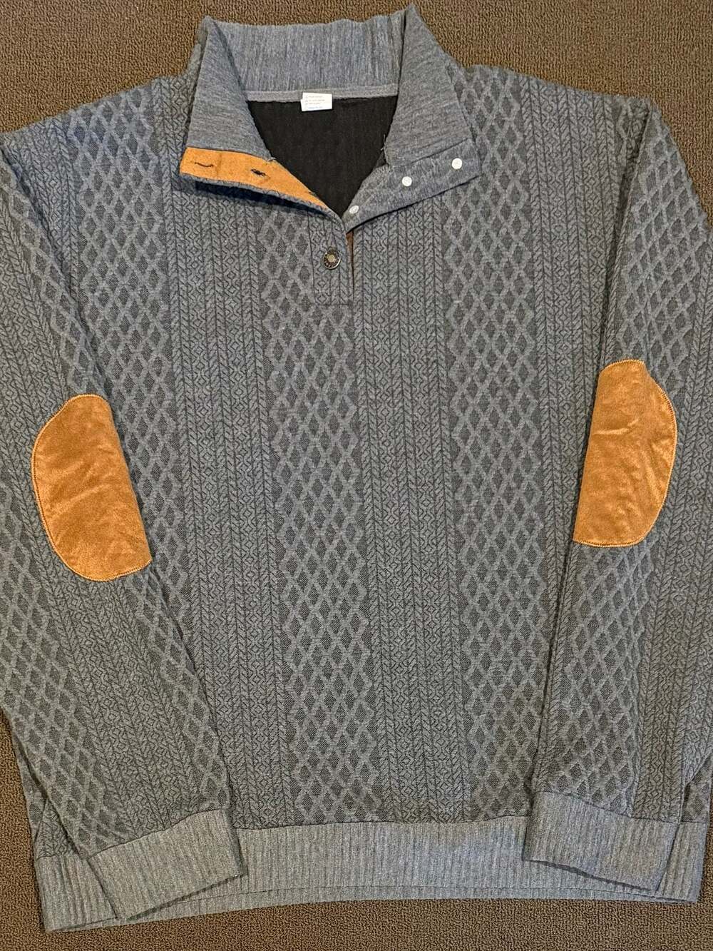 Hengsheng Jeans Gray Textured Pullover Sweater Size XXL
